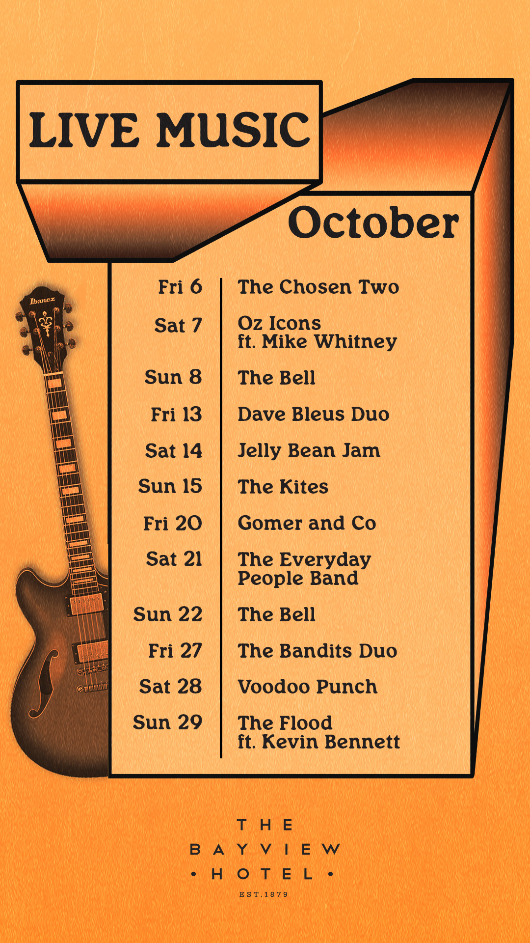 Live Music October The Bayview Hotel